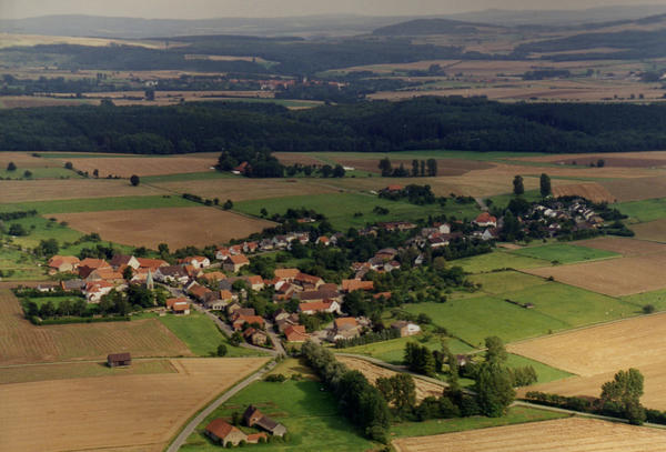 Luftbild der Ortschaft Frohnhausen