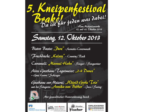Plakat Kneipenfestival 2013
