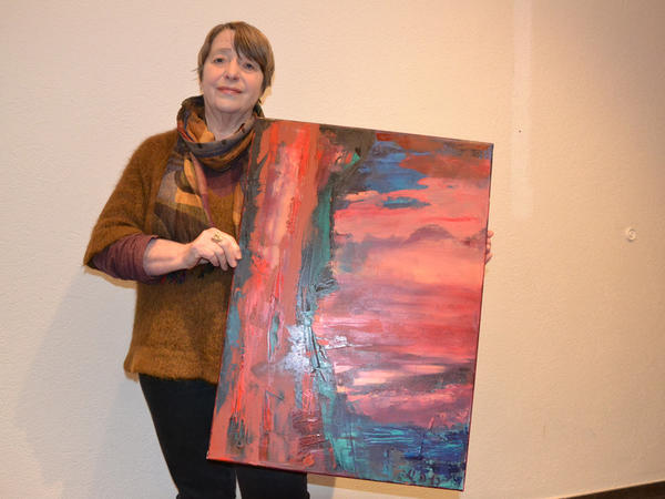 "Rote Landschaft" von Margitta Dietrich
