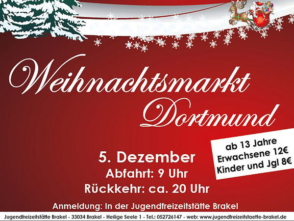 Fahrt zum Weihnachtsmarkt nach Dortmund