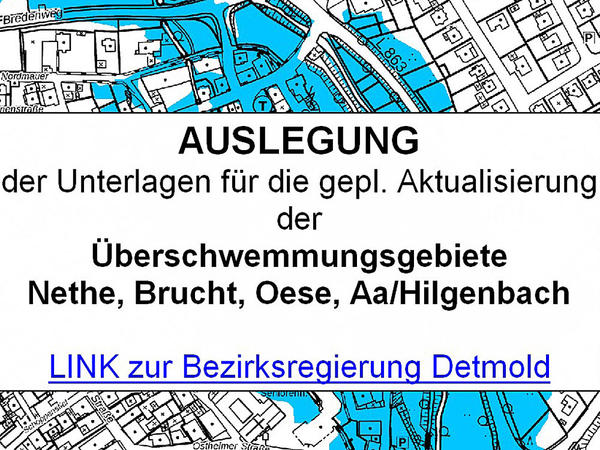 &Ouml;ffentliche Auslegung &Uuml;berschwemmungsgebiete
