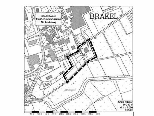 50. Änderung des Flächennutzungsplans der Stadt Brakel