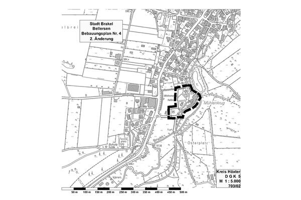 Bebauungsplan Nr. 4 - 2. Änderung »Papenkamp« im Stadtbezirk Brakel-Bellersen