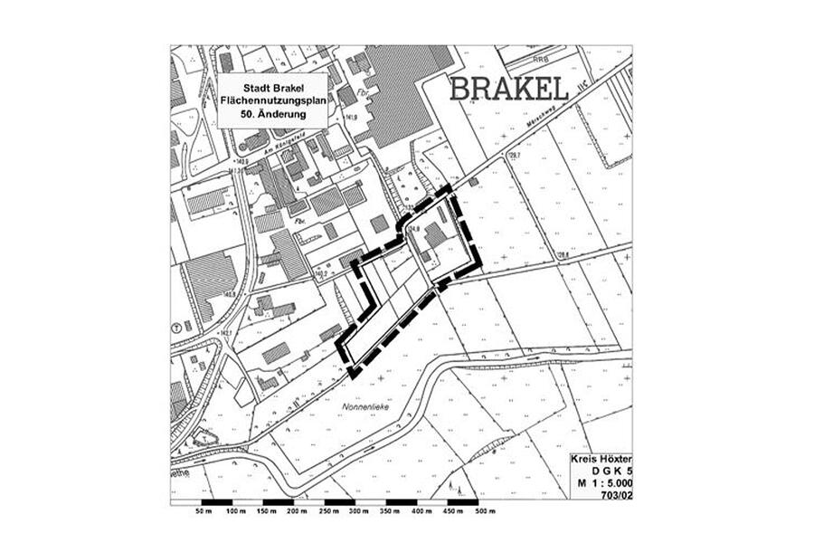 50. Änderung des Flächennutzungsplans der Stadt Brakel;  Genehmigung gem. § 6 Baugesetzbuch (BauGB)