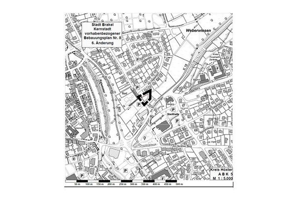 Vorhabenbezogener Bebauungsplan Nr. 8 - 6. &Auml;nderung in der Kernstadt Brakel