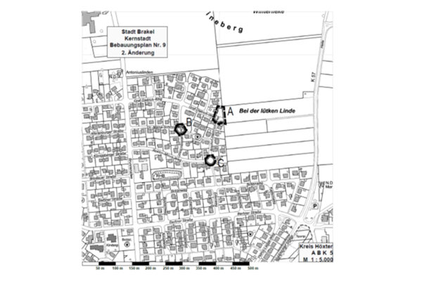 Bebauungsplan Nr. 9 - 2. &Auml;nderung &raquo;Brunnenallee&laquo; in der Kernstadt Brakel