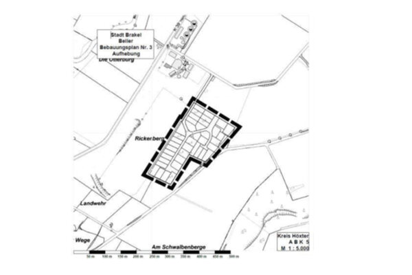 Aufhebung des Bebauungsplans Nr. 3 &raquo;Feriendorf Beller&laquo; im Stadtbezirk Brakel-Beller